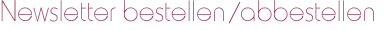 Newsletter abbestellen