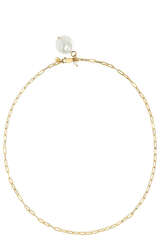 Vergoldete Halskette Alessandria mit Perlen