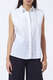 Sleeveless Blouse with Shoulder Pads