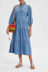 Kleid mit Baumwolle, Lyocell und Linen - BA&SH
