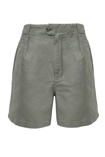 Shorts aus Leinen und Baumwolle