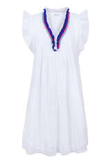 Kleid mit Fransendetails aus Baumwolle - FLOWERS FOR FRIENDS