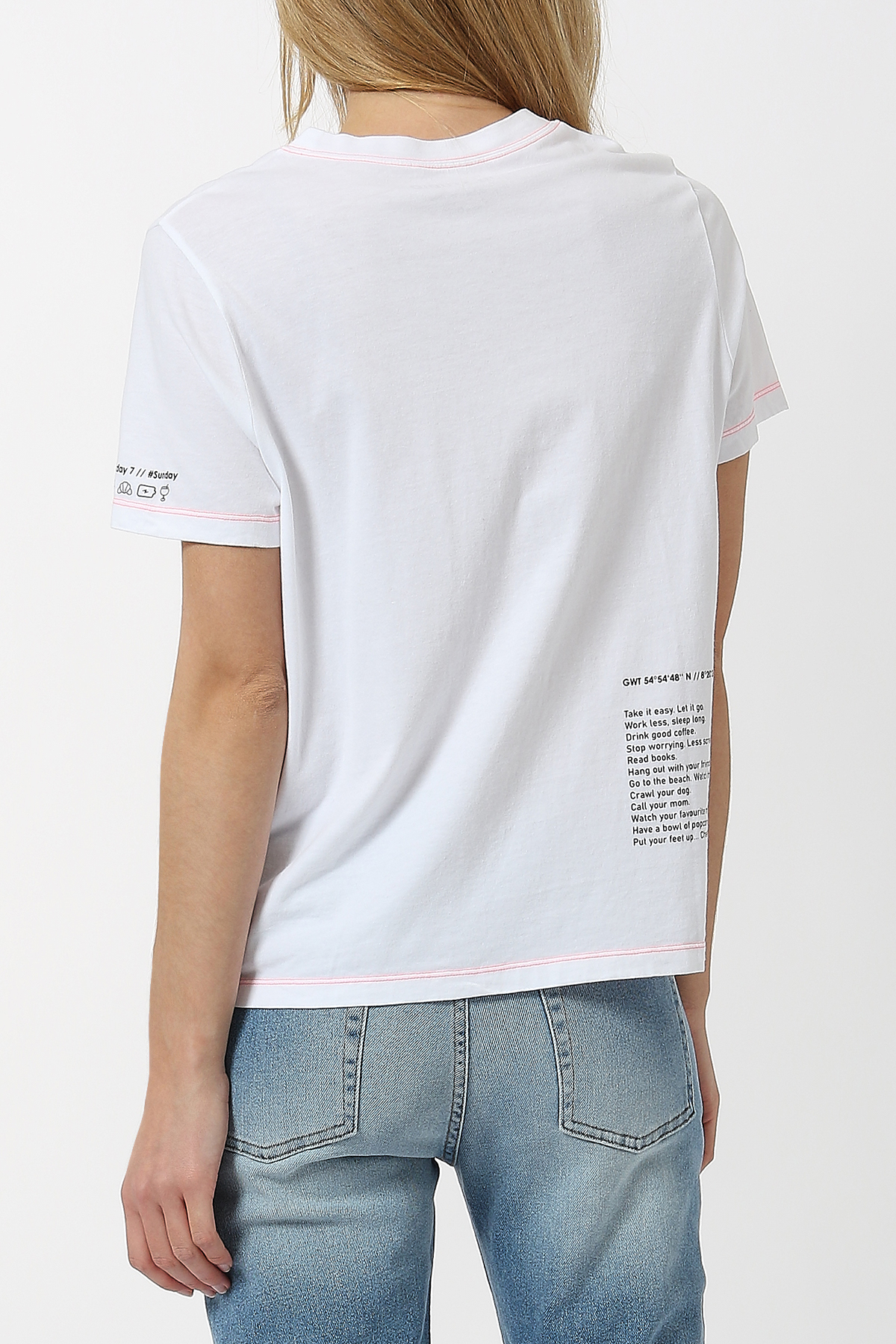 T-Shirt aus Baumwoll- Blend