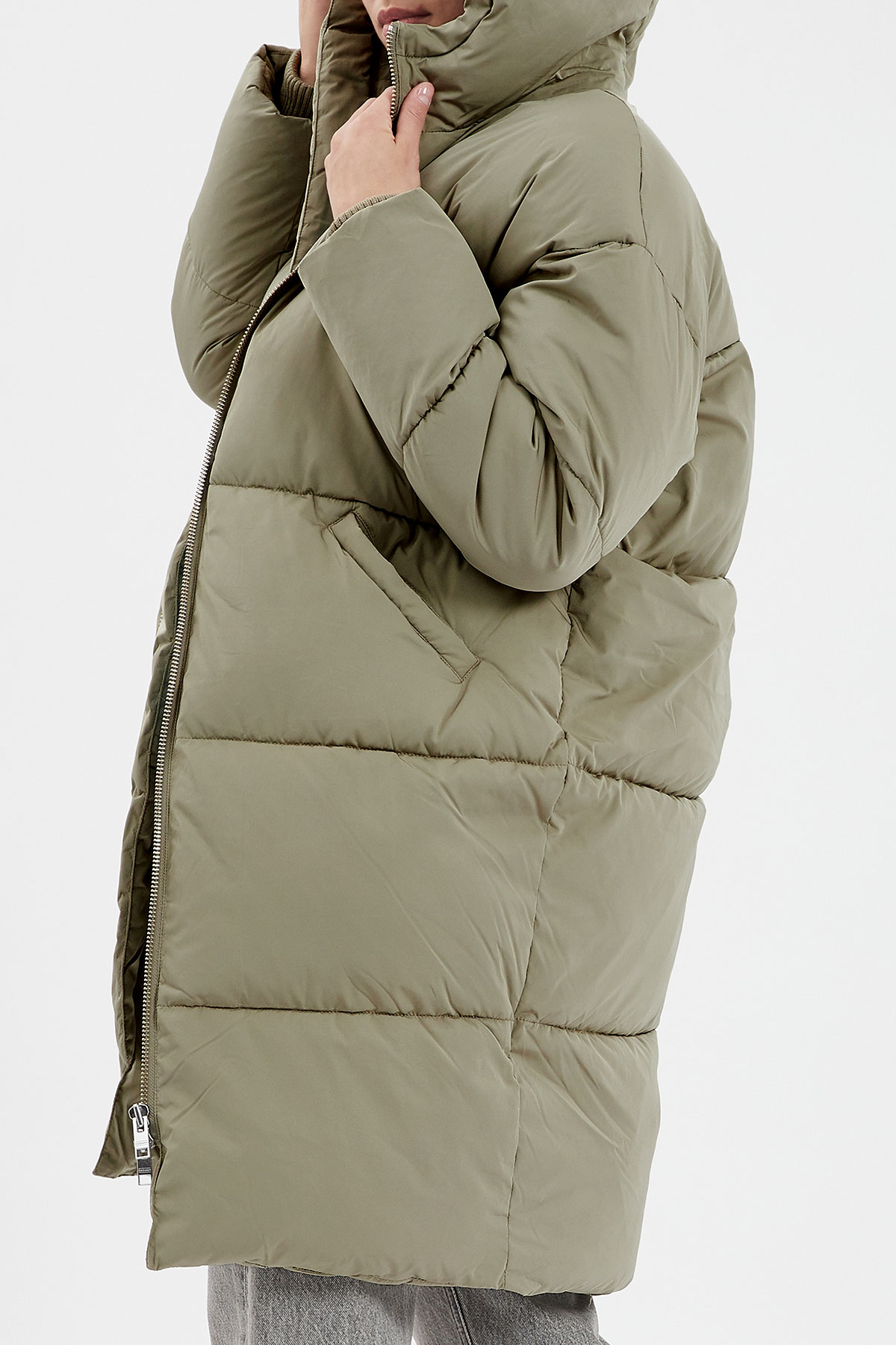 Embassy elphin down coat jacke pale oliv sale