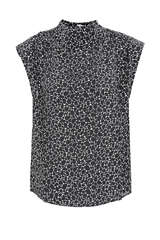 Ärmellose Bluse mit Seide