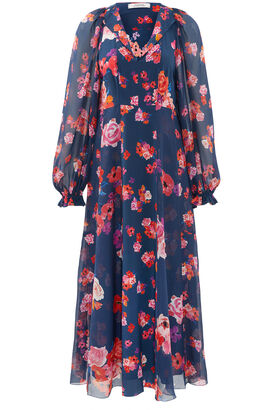 Seidenkleid mit Floral Print