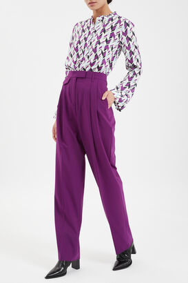 Bundfaltenhose mit Schurwolle
