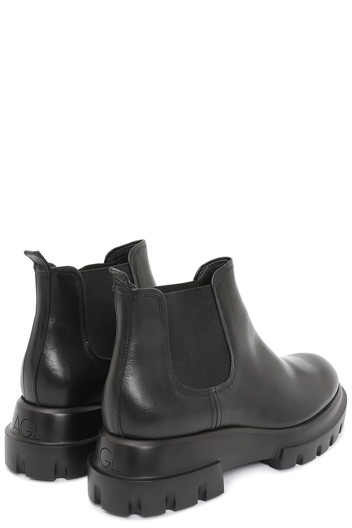 Leather chunky chelsea boots sales
