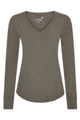 Langarmshirt aus Baumwolle und Viskose - JUVIA