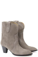 Booties aus Veloursleder