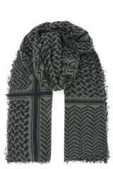 Cashmere Schal Kufiya Military Black - PUR SCHOEN