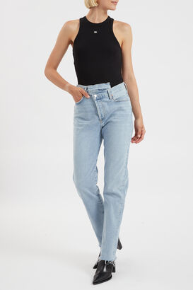 High-Rise Jeans Criss Cross 