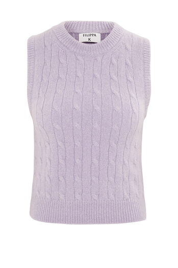 Knit Vest with Mohair and Wool