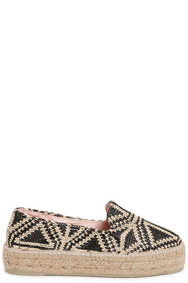 Espadrilles mit Raffia Muster  