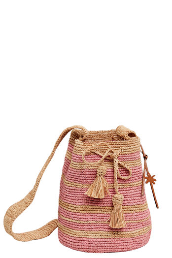 Beach Bucket aus Raffia