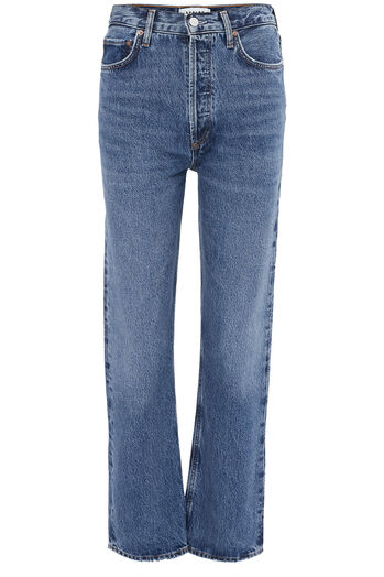 90'S Pinch Waist High Rise Straight Jeans