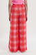 Checked Wide Leg Trousers Donuts