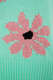 Strickpullover Dahlias mit Intarsien-Blumenmuster