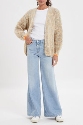 Handstrick Cardigan mit Mohair