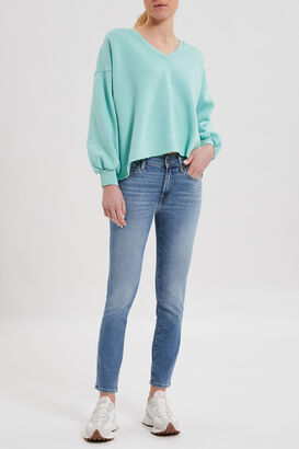 Sweatshirt mit Häkel-Applikation