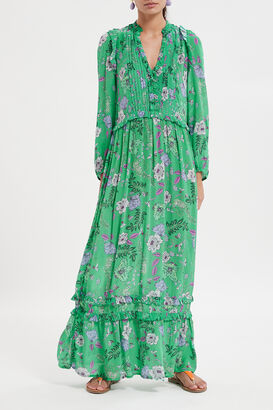 Maxikleid Mimi aus Viskose-Crêpe