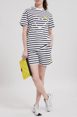 Striped Smile Patch T-Shirt