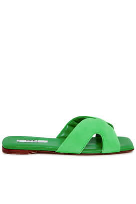 Pantoletten aus Veloursleder