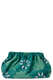 Samt-Clutch Bandana Green