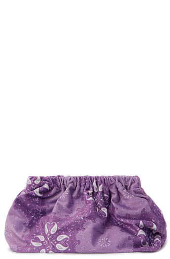 Samt-Clutch Bandana Purple