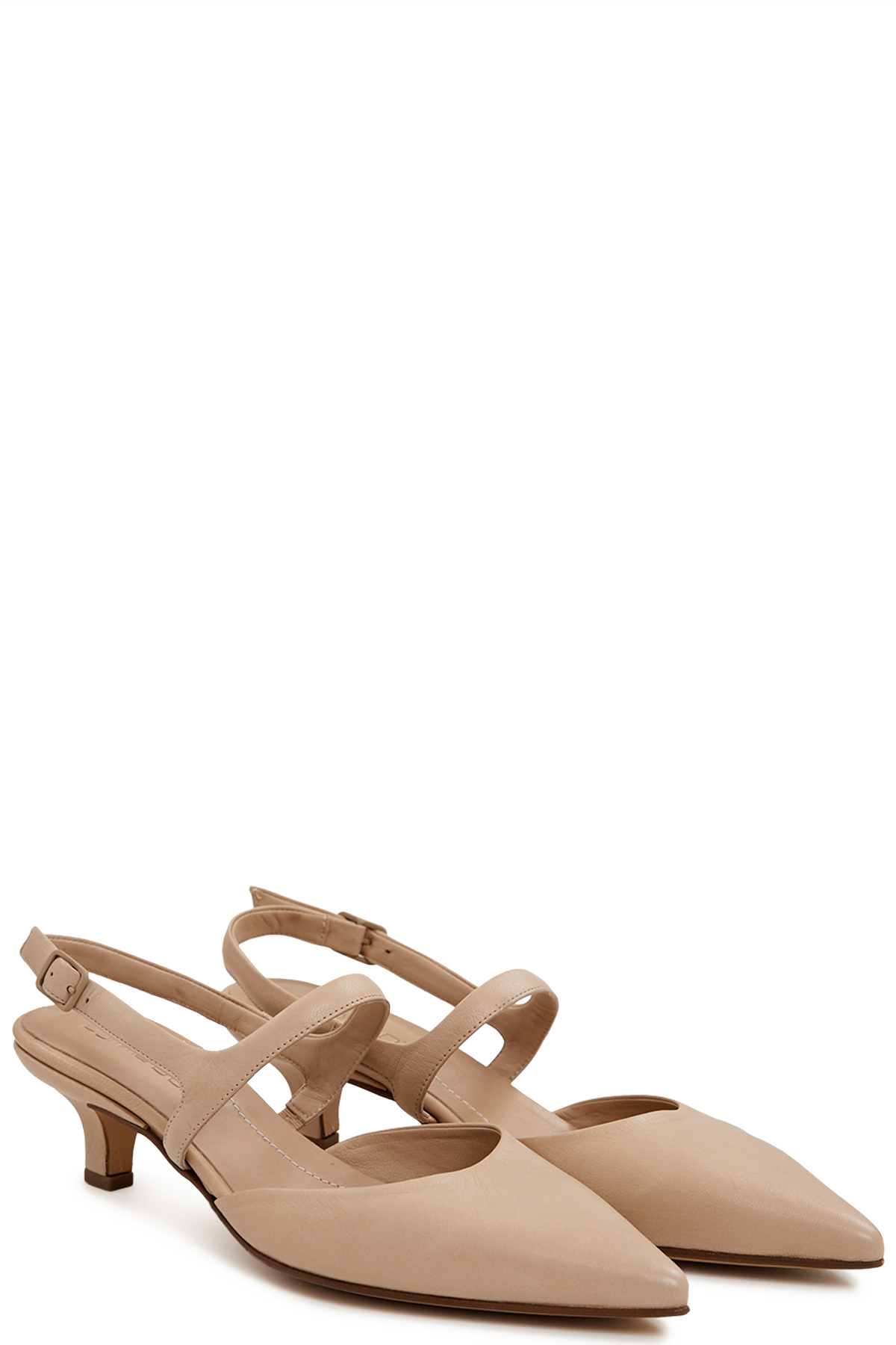 Slingback Pumps Helle aus Leder