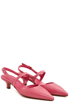 Slingback Pumps Helle aus Leder