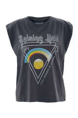 T-Shirt Puff Shoulder aus Baumwolle