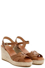 Wedges mit Leder