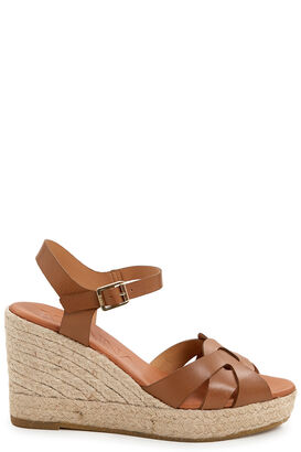 Wedges mit Leder