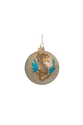 Baumanhänger Tiger Glitter Gold