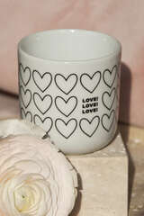 Porzellanbecher Herz & Love  - LOU LOTO