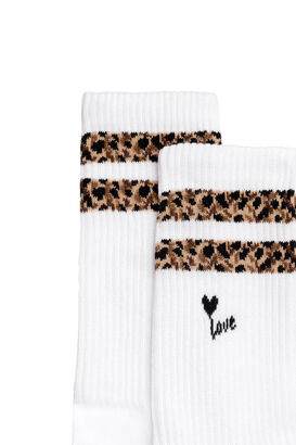 Tennissocken mit Leoprint