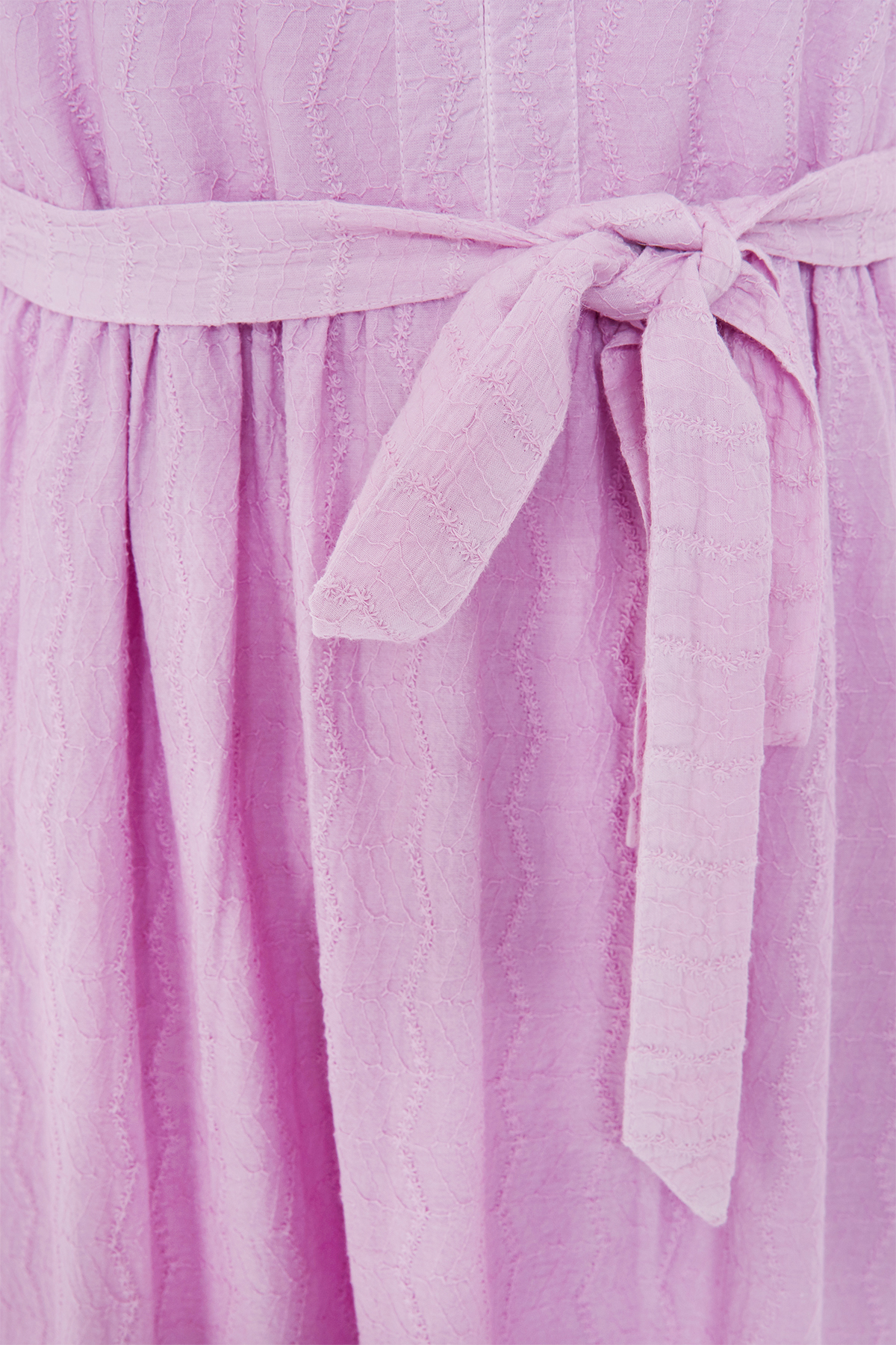 Midi-Kleid aus bestickter Baumwolle 