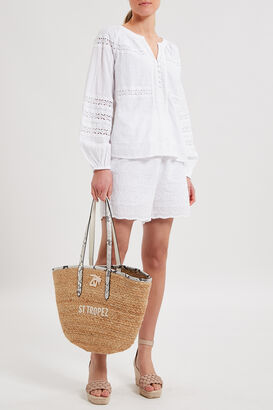 Bluse aus bestickter Baumwolle