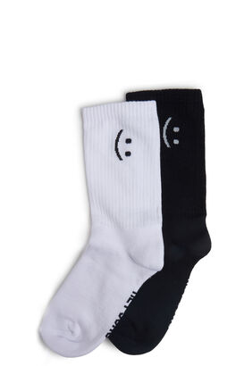 Doppelpack Strümpfe Smiley aus Bio-Baumwolle