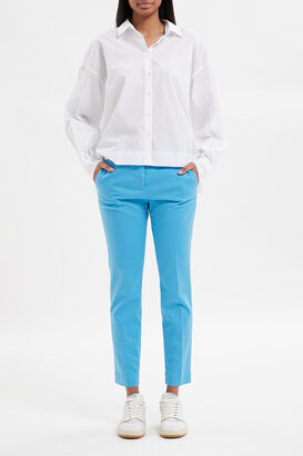Bluse mit geradem Saum