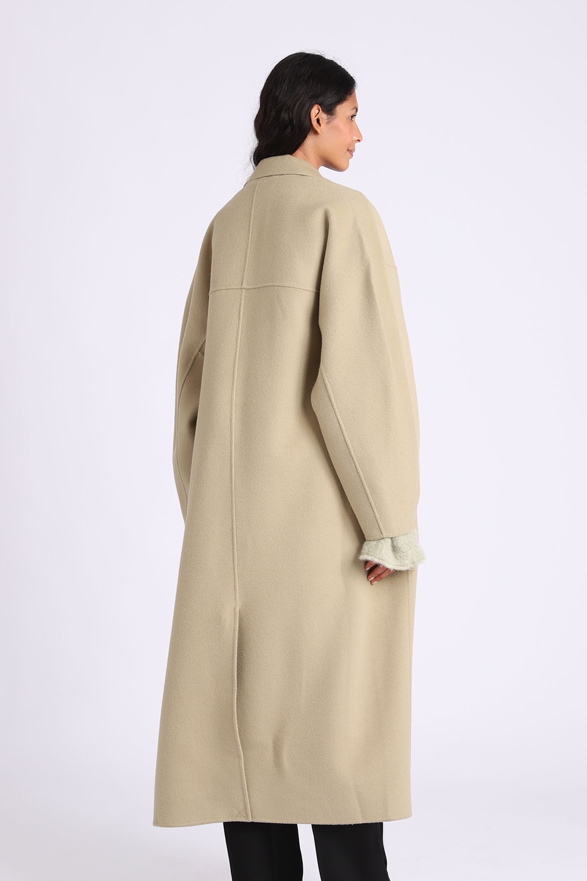 Oversize Mantel Double aus Wolle 