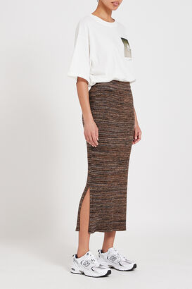 Pencil Skirt mit Baumwolle und Wolle