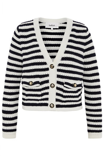 Striped Cardigan Gamden with Cotton