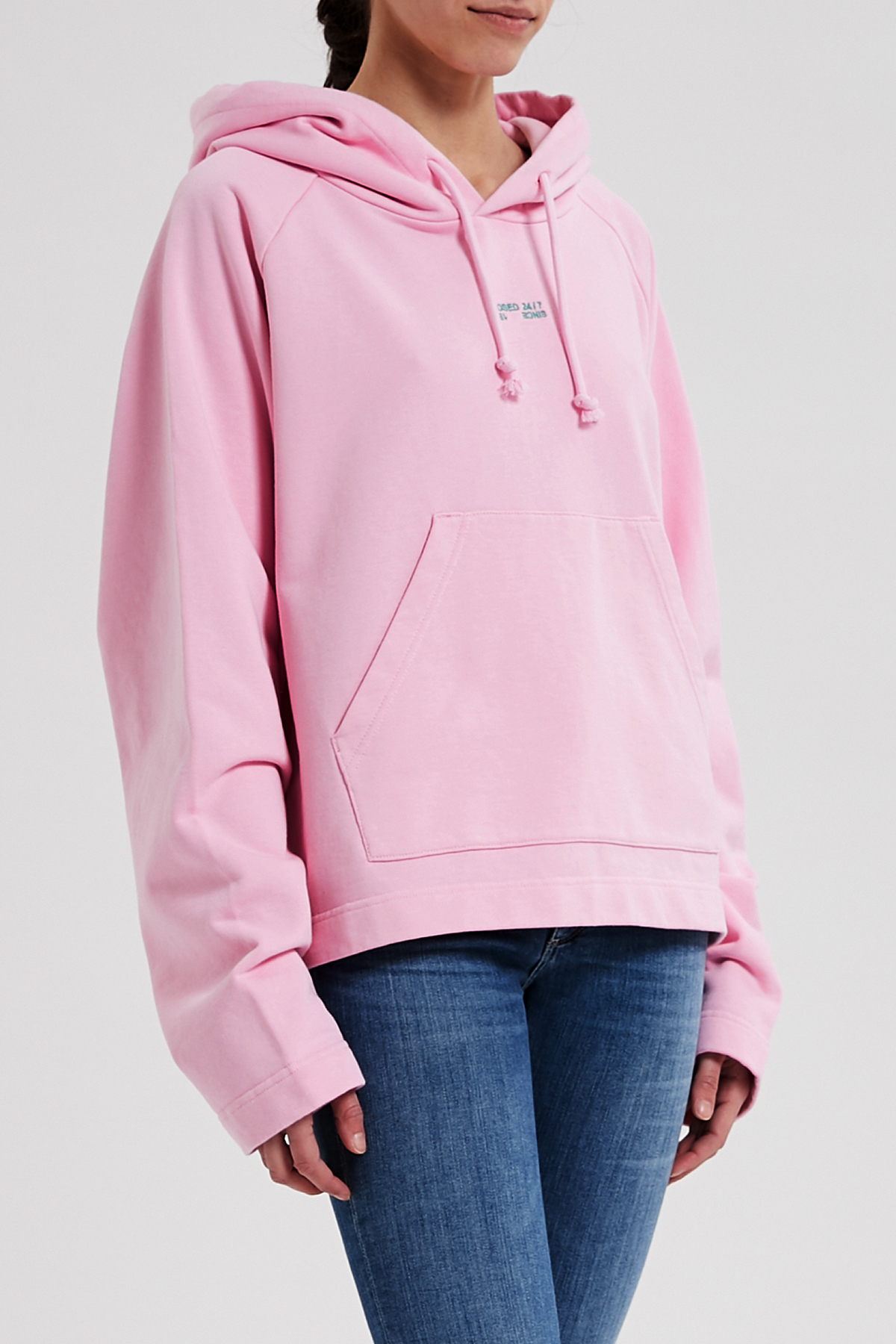 Large pink best sale hoodie