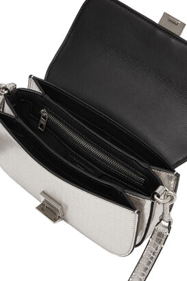 Crossbody Leather Bag Metallic Viktoria XS