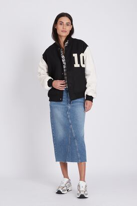 Collegejacke mit Wolle