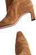 Suede Leather Cowboy Booties Hony