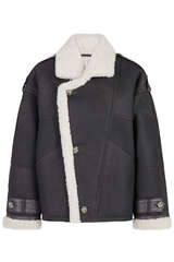 Oversized Lammfelljacke Camilla - IQ STUDIO