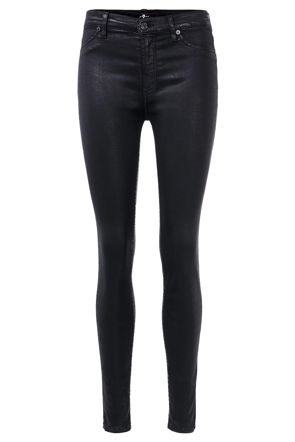 Seven for all deals mankind black coated jeans